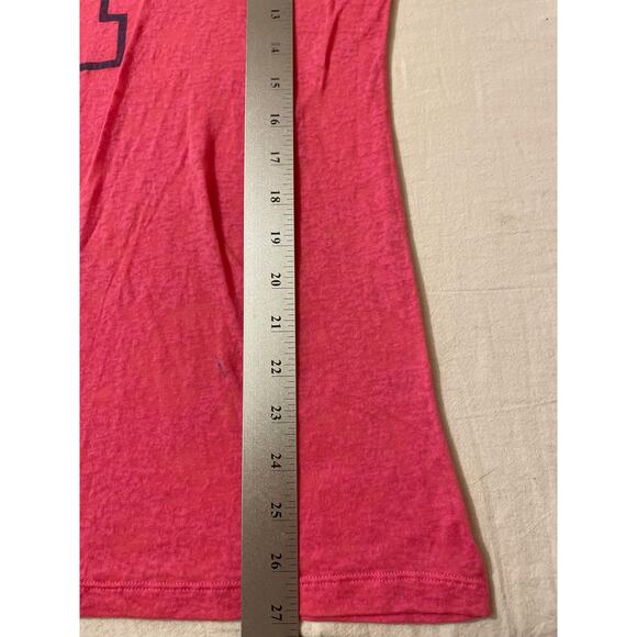 Victoria's Secret Love Pink‎ Women's Size Small Baseball Tee Shirt Distressed - Picture 5 of 8